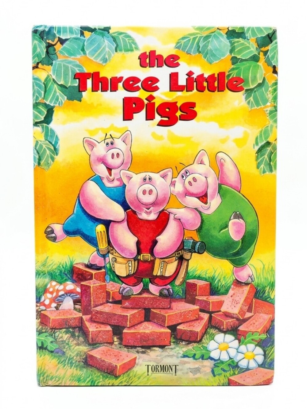 Vintage 1994 The Three Little Pigs Board Book Childrens Fairy Tale Storybook